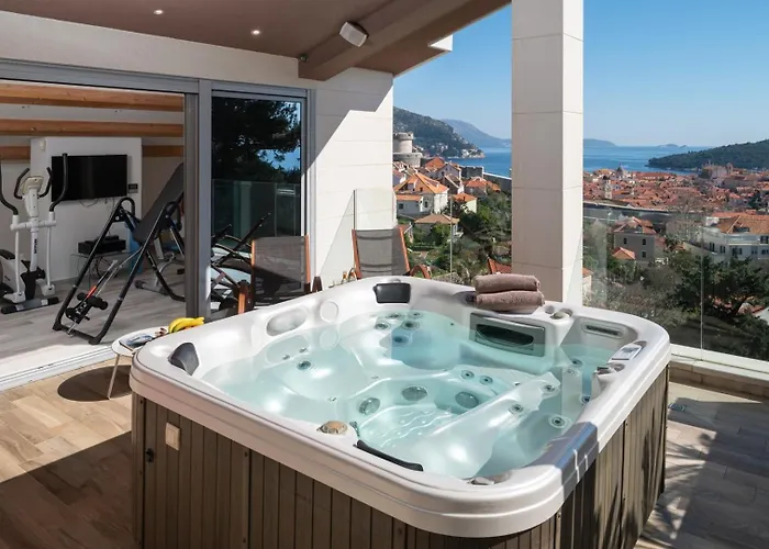 New! Adele Pool Sauna Jacuzzi Sea View Вилла